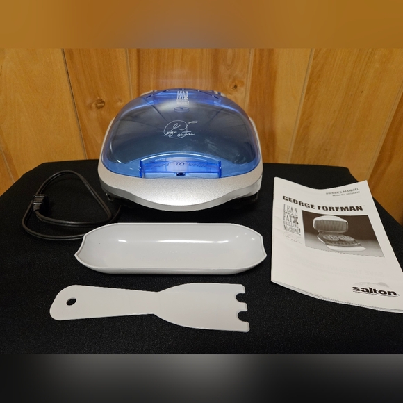 George Foreman Grill GR10ABW Champ Grilling Machine With Bun Warmer - Blue - Picture 1 of 4